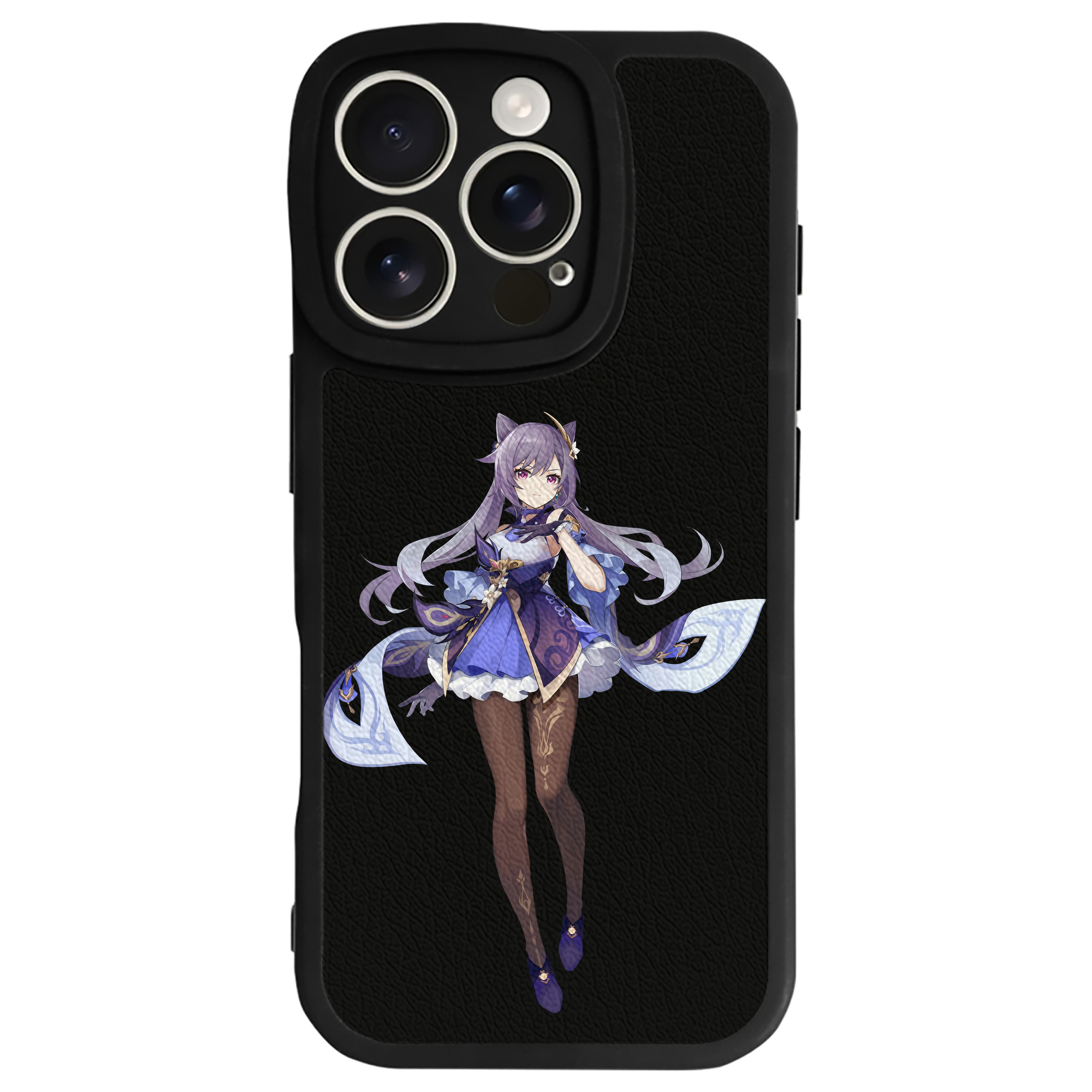 げんし神 刻晴 こくせい genshin Kokusei 【iPhone 16シリーズ対応】シリコンスマホケース（レザー調） 材質：シリコン